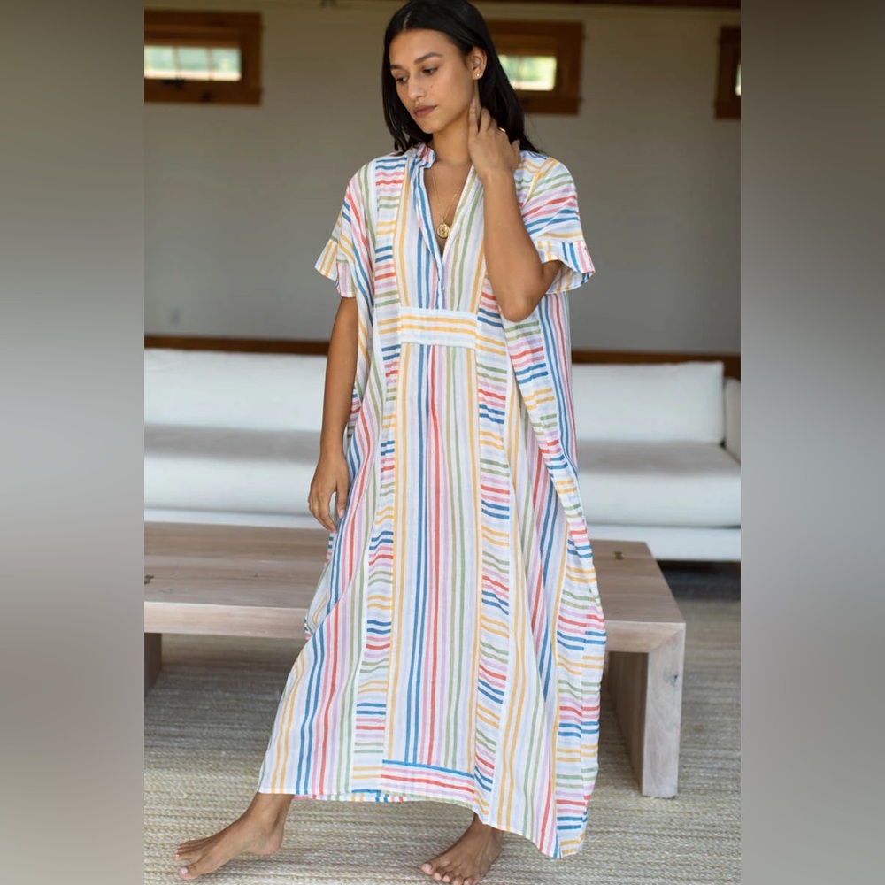 Emerson Caftan - Rainbow Stripe